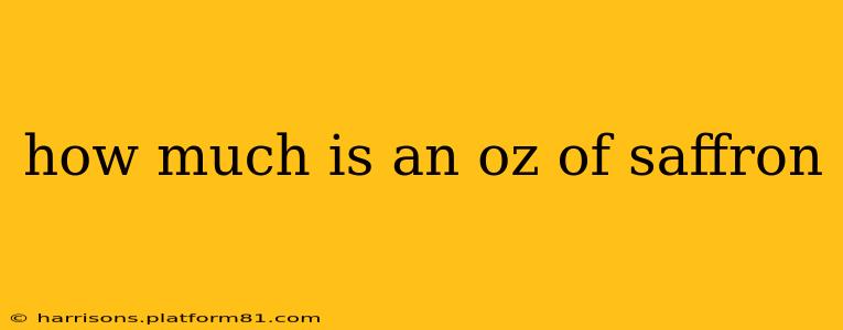 how much is an oz of saffron