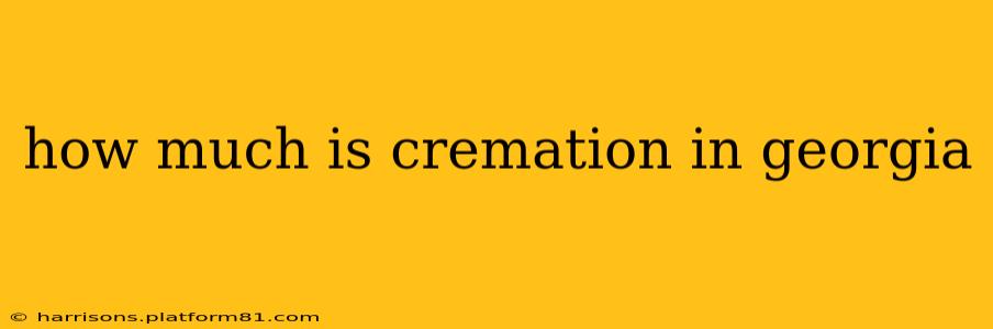 how much is cremation in georgia
