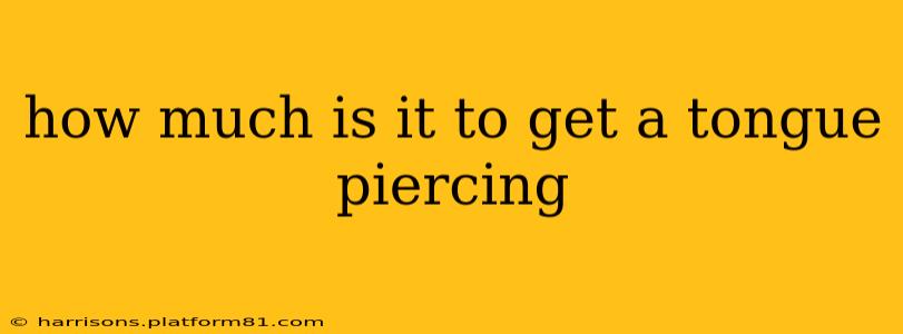 how much is it to get a tongue piercing
