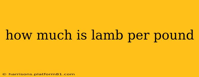 how much is lamb per pound