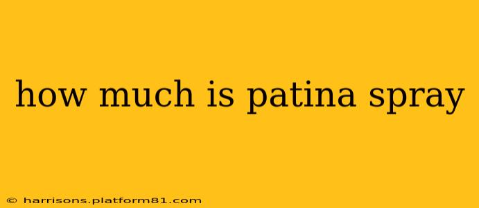 how much is patina spray