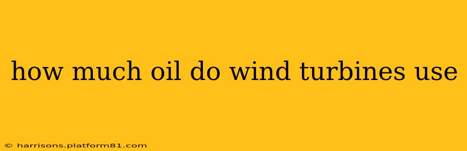 how much oil do wind turbines use