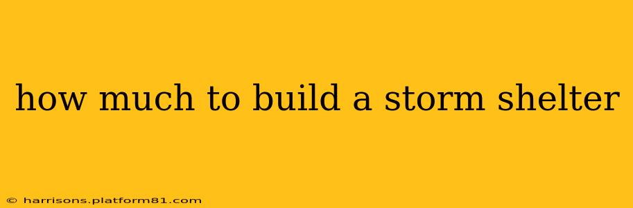 how much to build a storm shelter