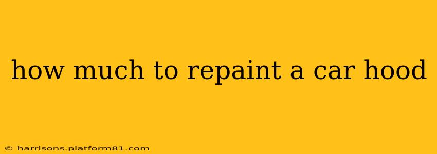 how much to repaint a car hood
