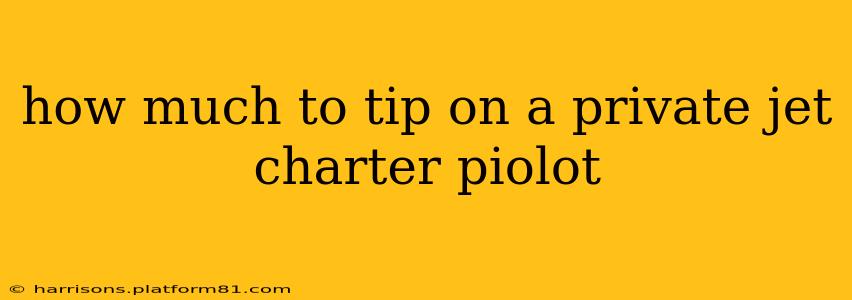 how much to tip on a private jet charter piolot