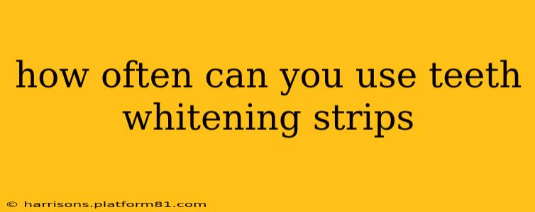how often can you use teeth whitening strips