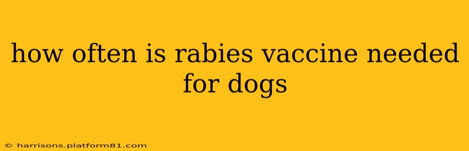 how often is rabies vaccine needed for dogs