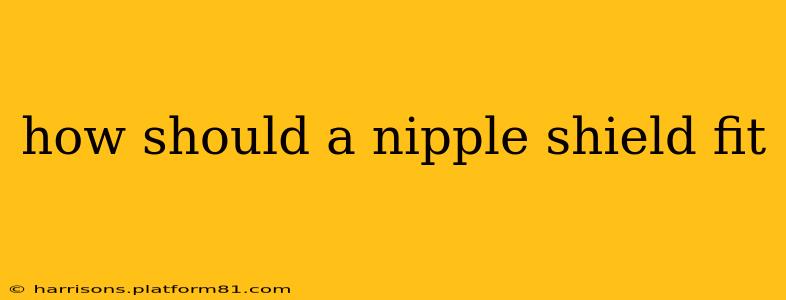 how should a nipple shield fit