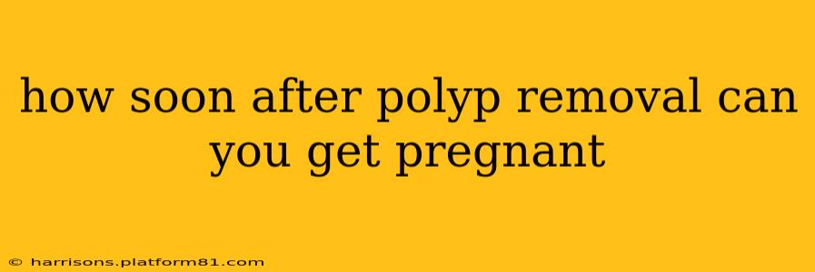 how soon after polyp removal can you get pregnant