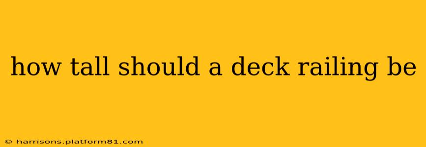how tall should a deck railing be