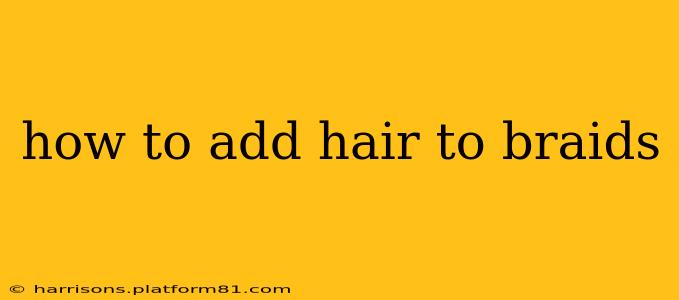 how to add hair to braids