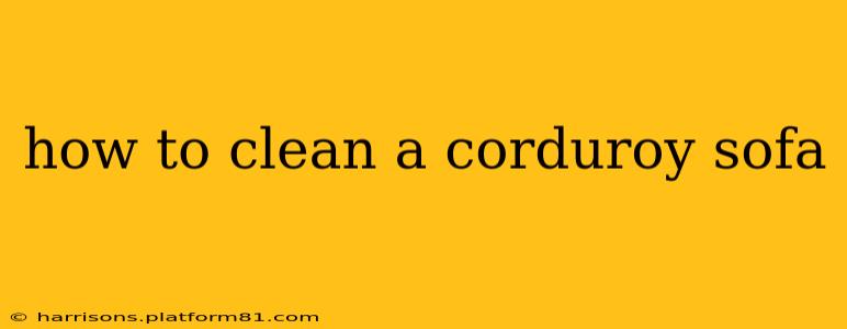 how to clean a corduroy sofa