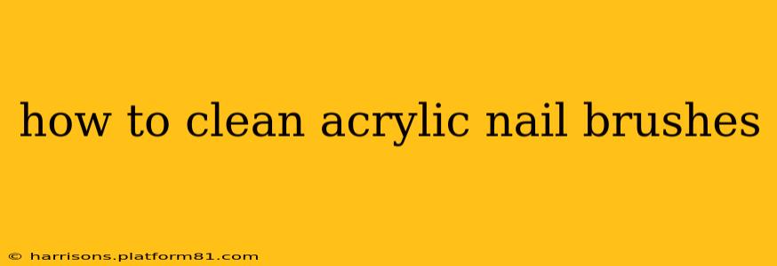 how to clean acrylic nail brushes