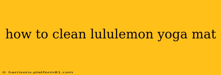 how to clean lululemon yoga mat
