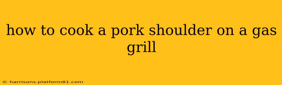 how to cook a pork shoulder on a gas grill