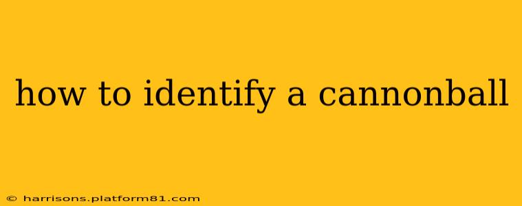 how to identify a cannonball