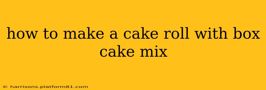 how to make a cake roll with box cake mix