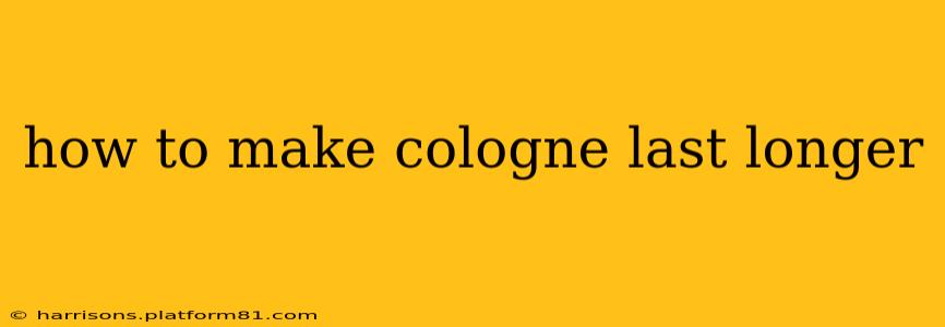how to make cologne last longer