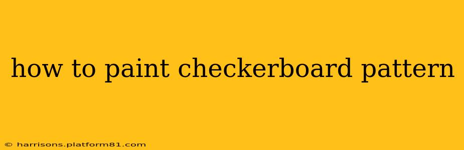 how to paint checkerboard pattern