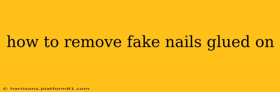 how to remove fake nails glued on