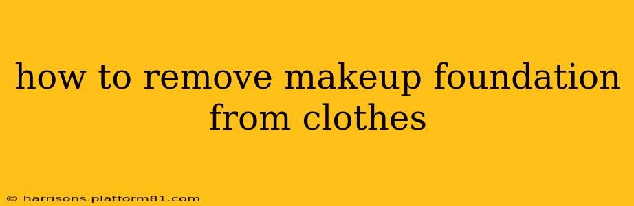 how to remove makeup foundation from clothes