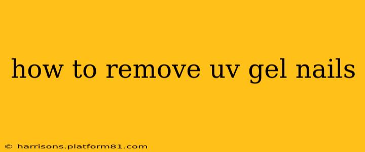 how to remove uv gel nails
