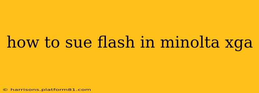 how to sue flash in minolta xga