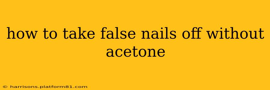 how to take false nails off without acetone