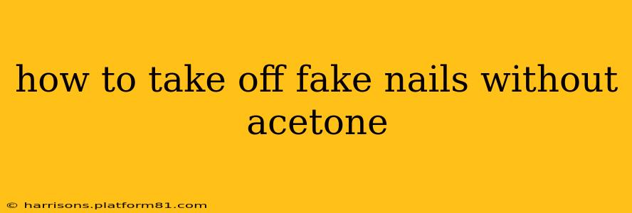 how to take off fake nails without acetone