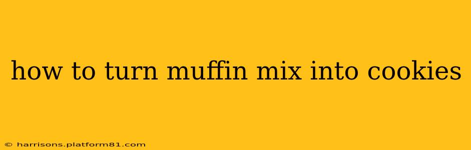 how to turn muffin mix into cookies