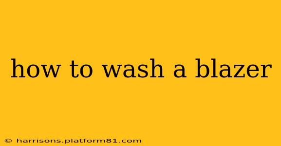 how to wash a blazer