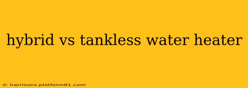 hybrid vs tankless water heater