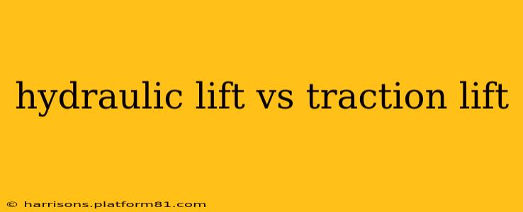 hydraulic lift vs traction lift