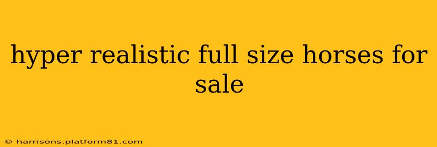 hyper realistic full size horses for sale