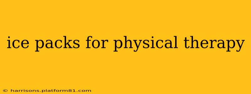 ice packs for physical therapy