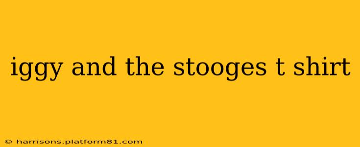 iggy and the stooges t shirt