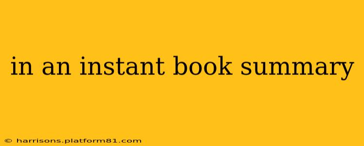 in an instant book summary