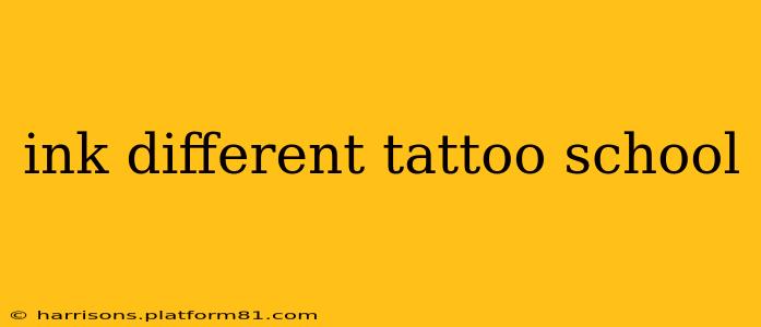 ink different tattoo school