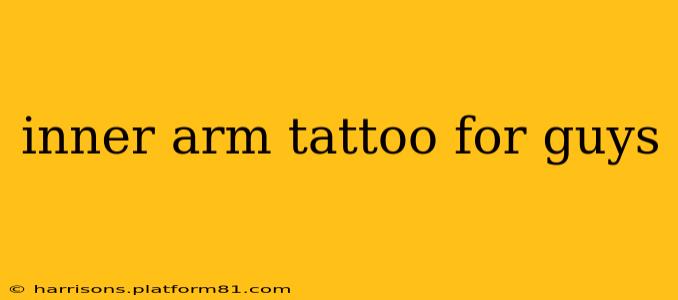 inner arm tattoo for guys