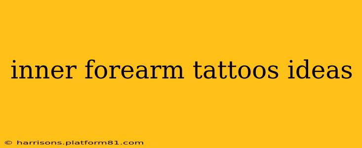 inner forearm tattoos ideas