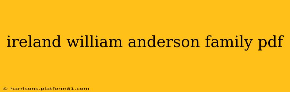 ireland william anderson family pdf