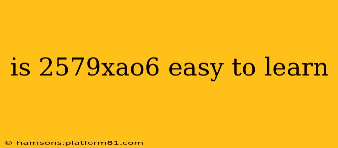 is 2579xao6 easy to learn