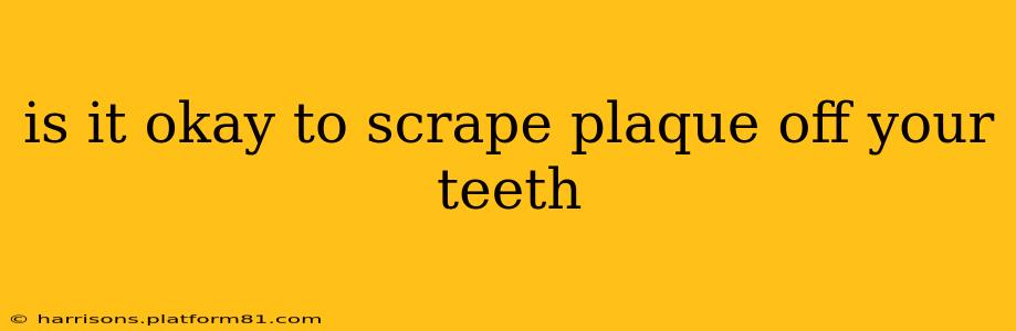 is it okay to scrape plaque off your teeth