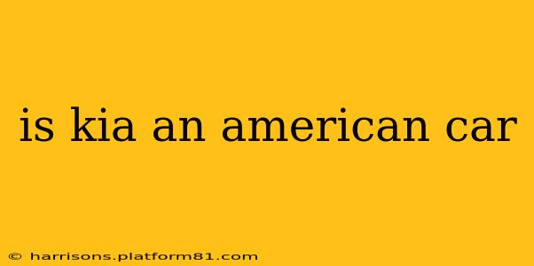 is kia an american car