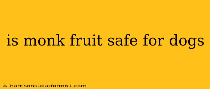 is monk fruit safe for dogs