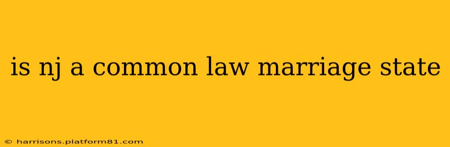 is nj a common law marriage state