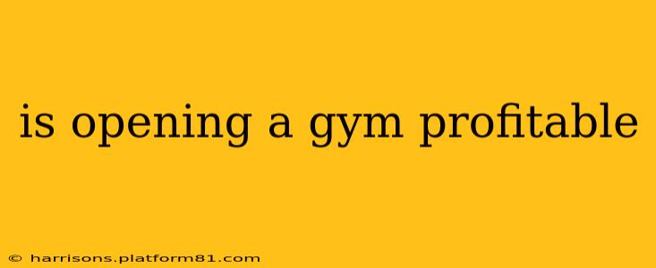 is opening a gym profitable