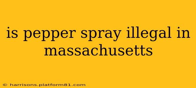 is pepper spray illegal in massachusetts