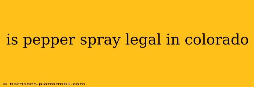 is pepper spray legal in colorado