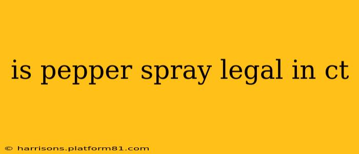 is pepper spray legal in ct